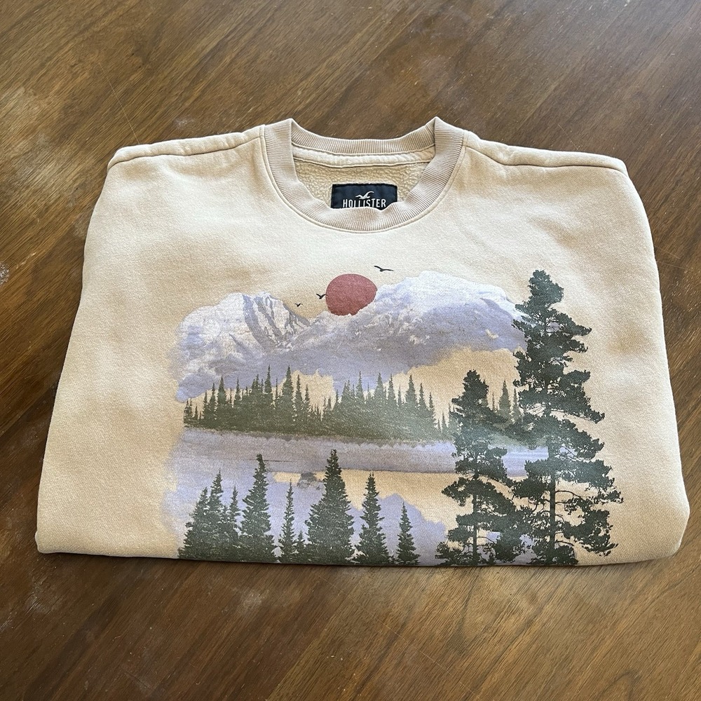 Hollister Relaxed Fit Lake Tahoe Crewneck Sweater Men's Size Medium